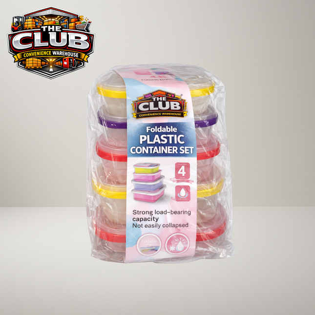 Foldable Silicone Lunch Box (Pack of 4)