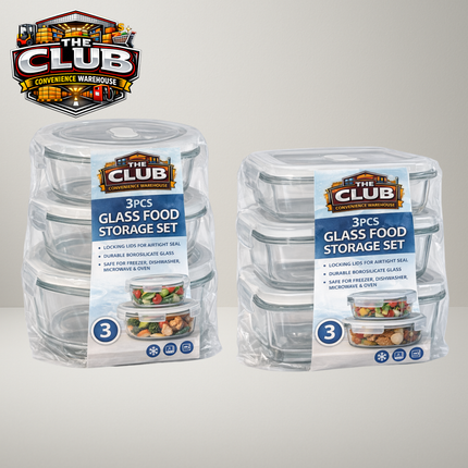 Borosilicate Glass Containers 3 in 1
